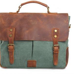 Green Unisex Messenger Bag/vintage Bag /retro Bags..