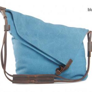 Blue Vintage Retro Single Shoulder Bag Messenger..