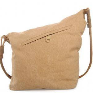 Khaki Vintage Retro Single Shoulder Bag Messenger..