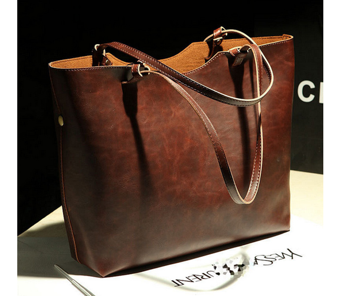 Women Bag,pu Leather Bag,hand Bag,shoulder Bag,tote Bag,hand Bag,satchel,brown Bag-222